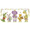>SALE<Embroidery Eco-cotton Thread 14CT Printed Little Animal Band Cross Stitch59x27cm