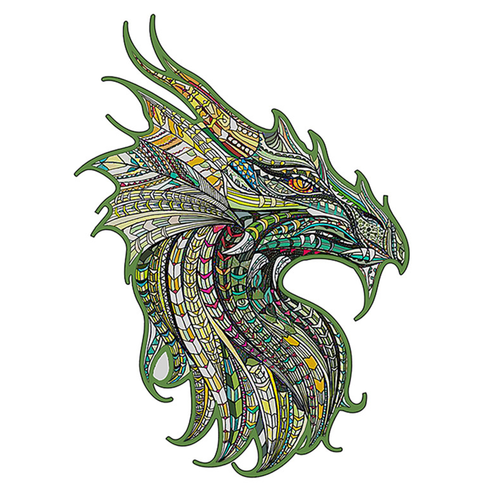 

Wooden Guardian Dragon - Special Shaped Jigsaw Puzzle - 27.7*20CM, 501 Original