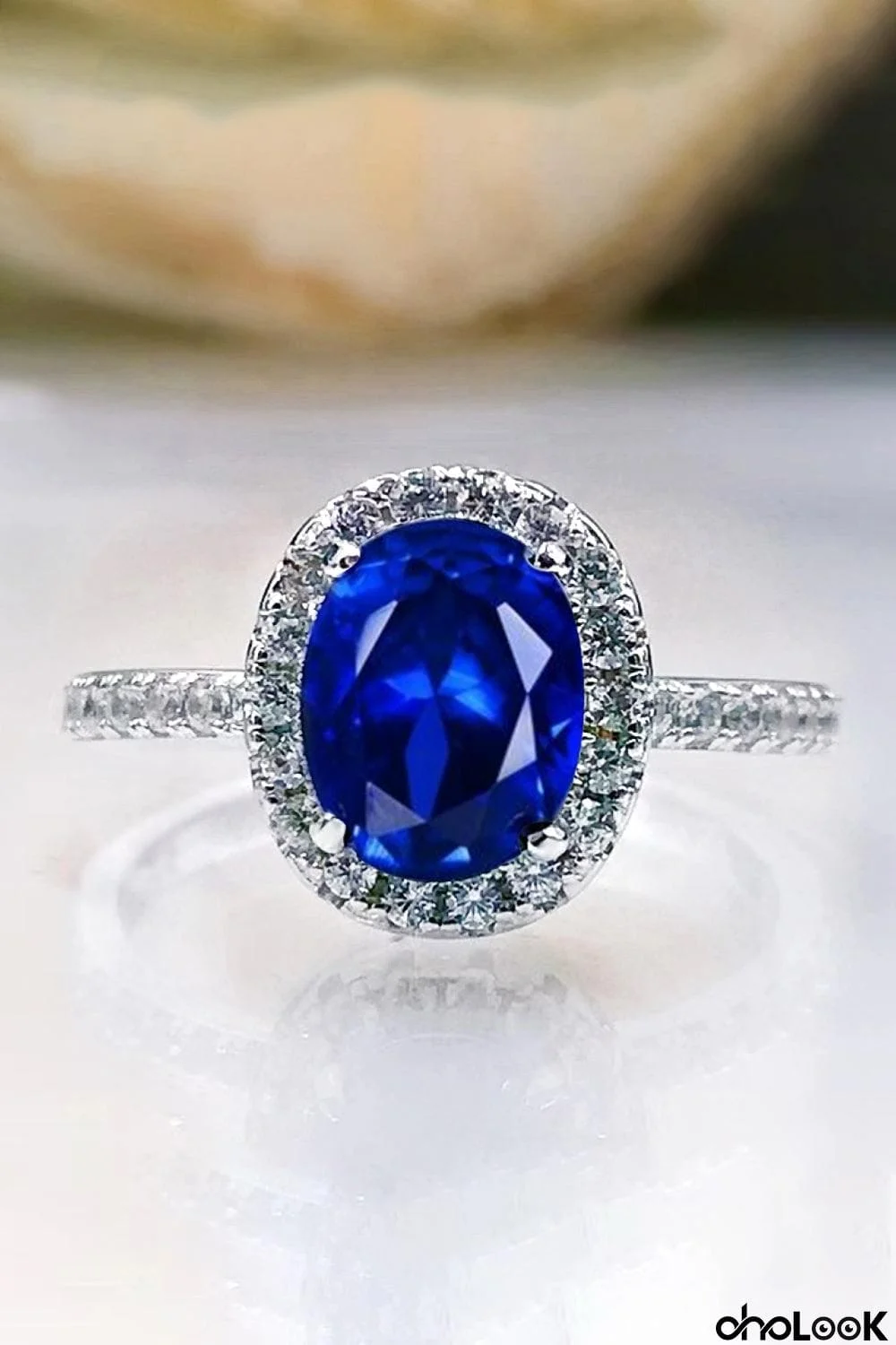 2 Carat Moissanite Pigeon Egg Ring