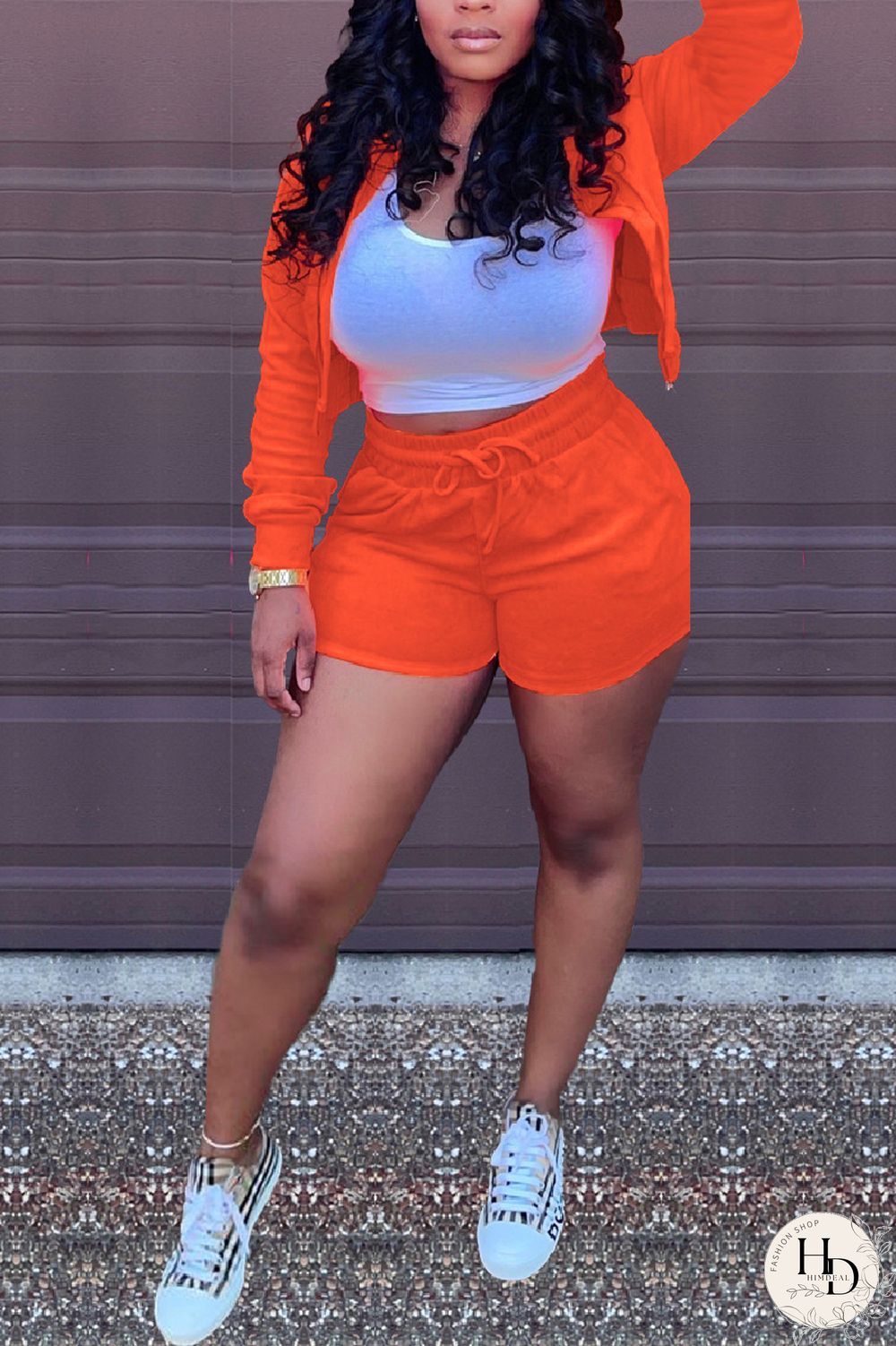 Black Fashion Casual Solid Cardigan Hooded Collar Long Sleeve Two Pieces (Without Vest)