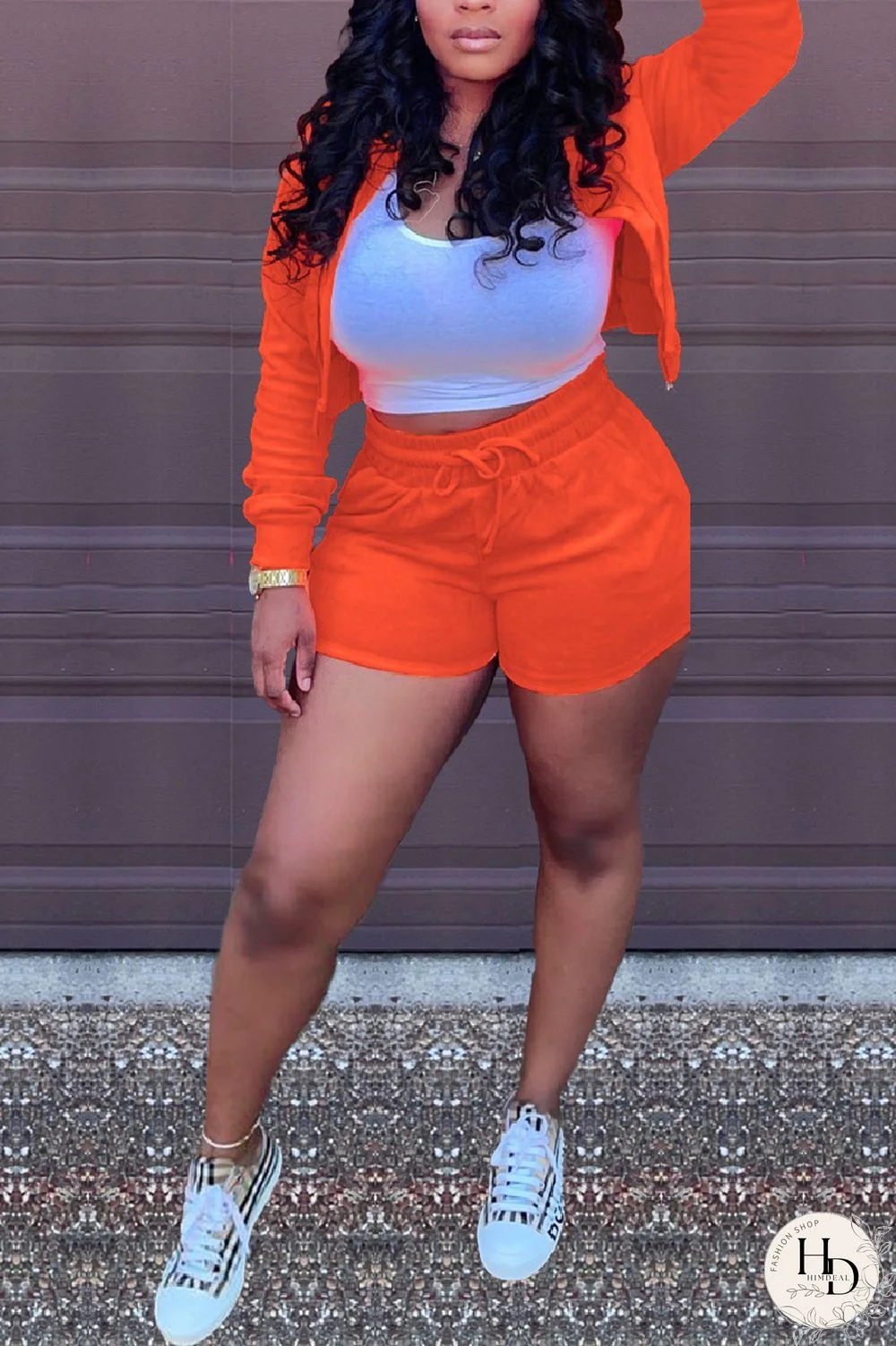 Black Fashion Casual Solid Cardigan Hooded Collar Long Sleeve Two Pieces (Without Vest)