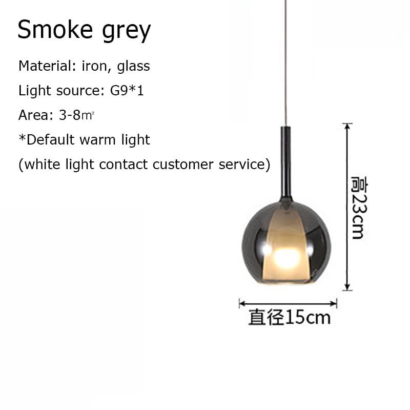 Modern Glass LED Pendant Lamps for Living Room Metal Pendant Lights Home Decor Pending Lighting Loft Cafe Kitchen Hanging Lamps