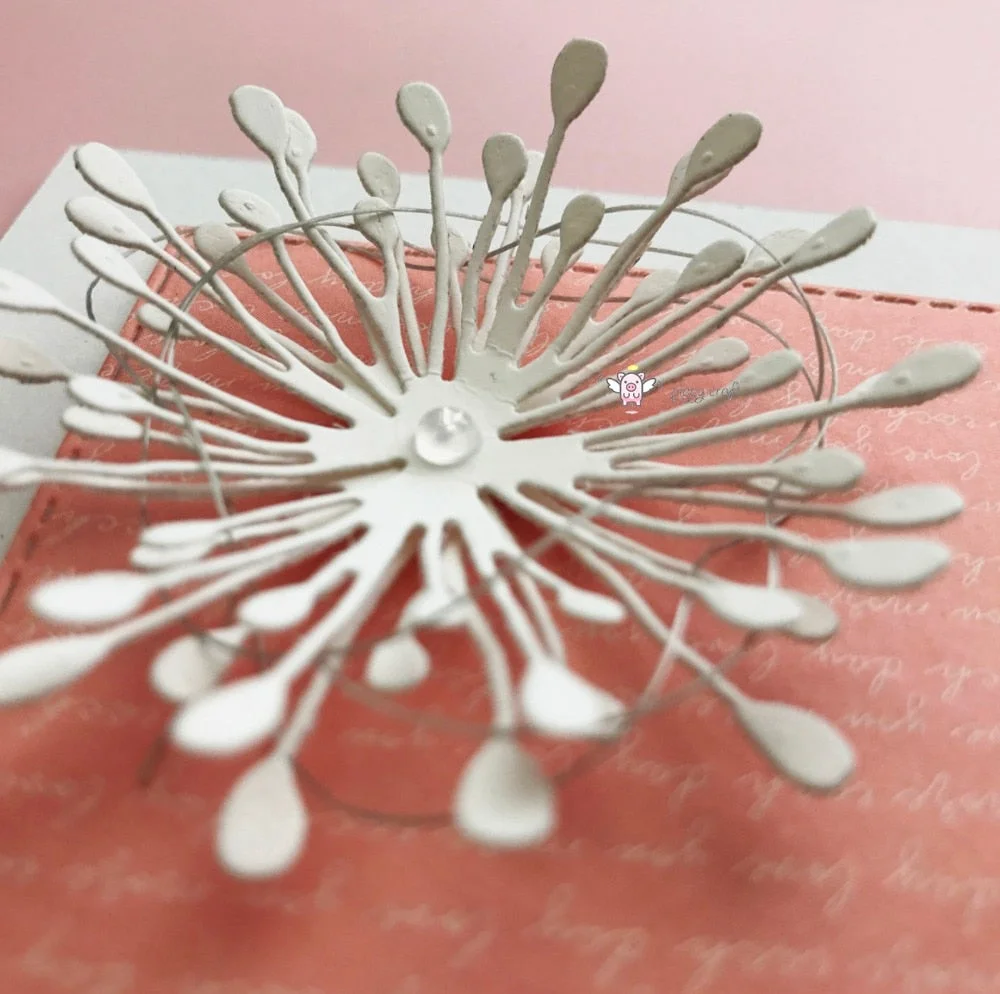 Piggy Craft metal cutting dies cut die mold Flower decoration Scrapbook paper craft knife mould blade punch stencils dies