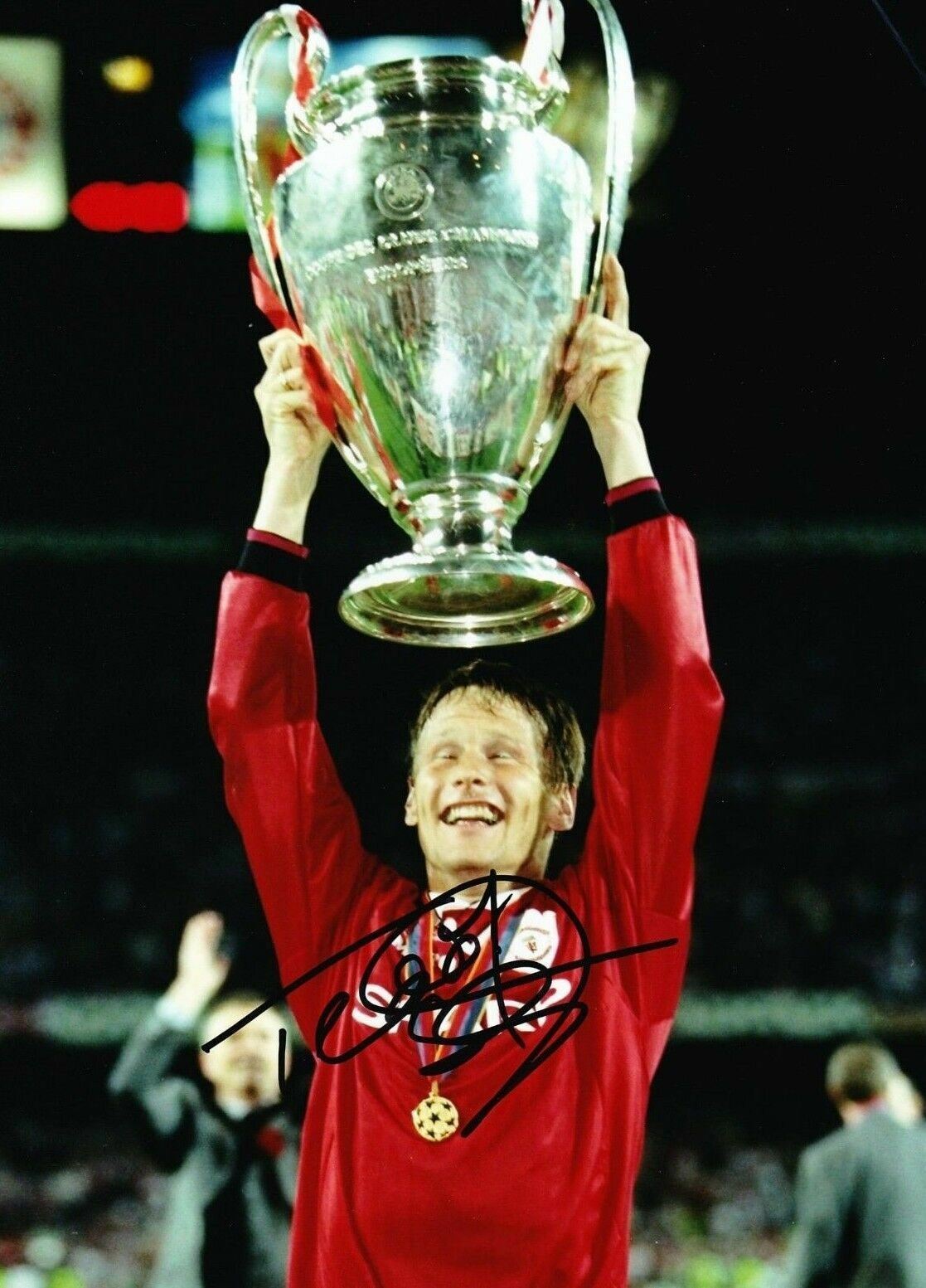 Teddy Sheringham Signed 12X8 Photo Poster painting Manchester United F.C. AFTAL COA (9001)