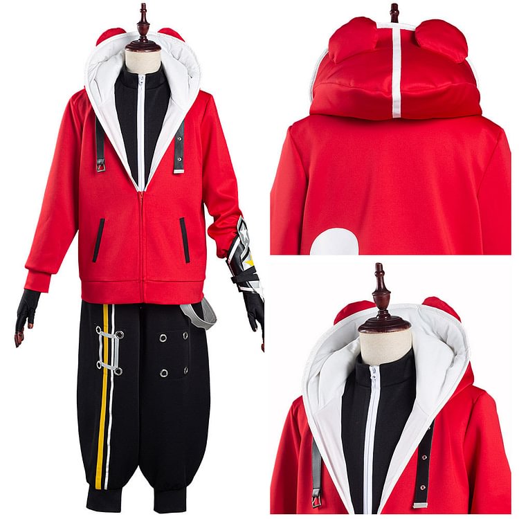 Game STAR SMASH Coat Pants Outfit Yu Red Braves Halloween Carnival Suit Cosplay Costume