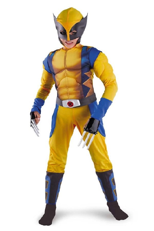 Halloween Deluxe Boys Wolverine Costume-elleschic