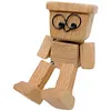Shaking Wooden Man Figurine Handmade Car Ornaments Action Figure Creative Gifts