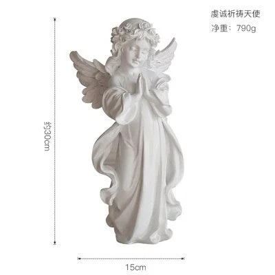 Home Decoration Resin Angel Model Fairy Figurines Accessories for Living Room Europe Style Figurines Souvenirs Christmas Gifts
