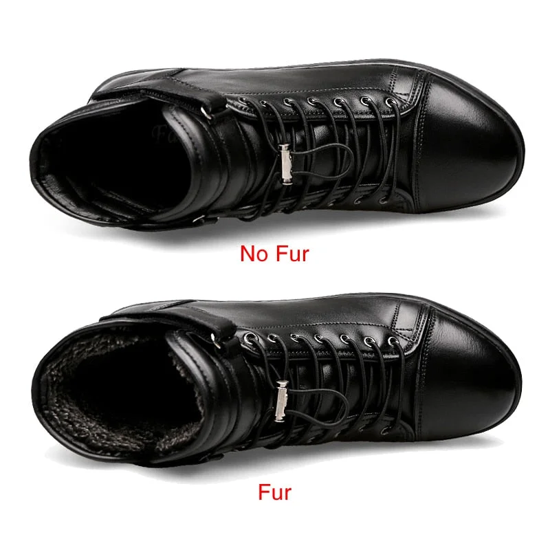 DEKABR Brand Winter Warm Men Snow Boots High Top Fur Men's Boots Fashion Autumn Men Boots Casual Male Classic Shoes Size 38-48