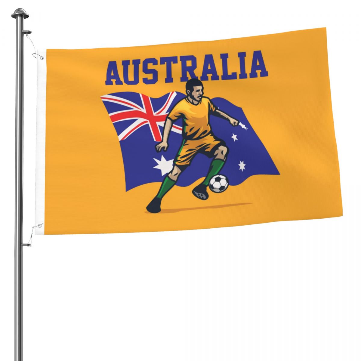 Australia Soccer Player 2x3FT Flag
