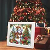 5D DIY Partial Special Shaped Drill Diamond Painting Xmas Snowman With Frame Kit19.2x19.2cm