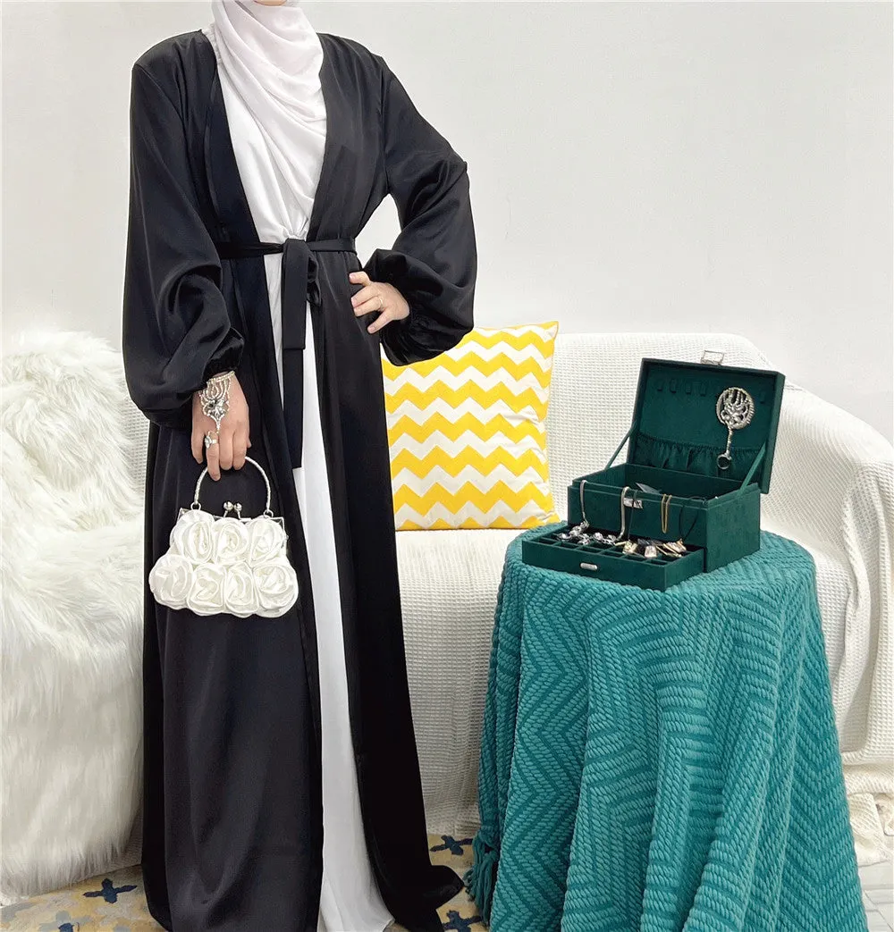 Brownm Sleeve Basic Model Cardigan Summer Colorful Elegant Dress