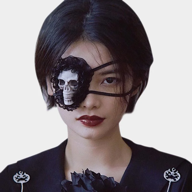 Lace Skull Eye Patch
