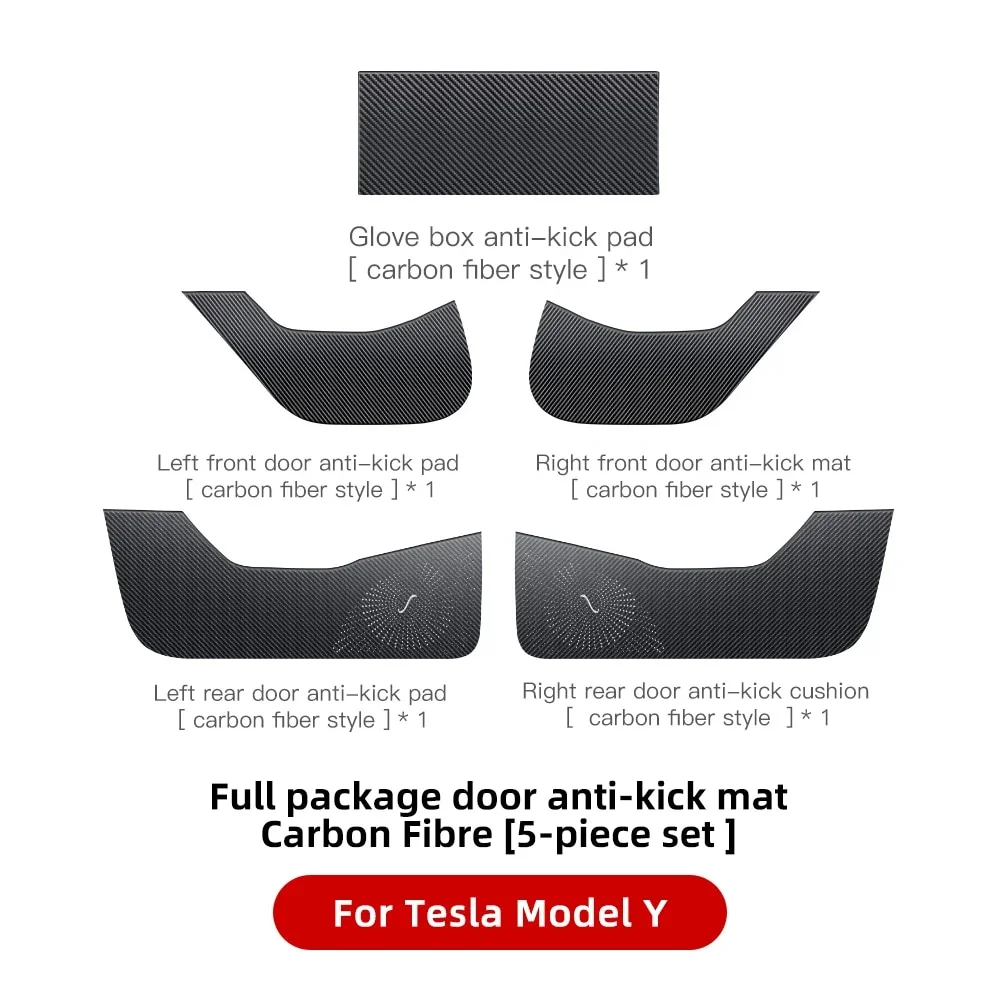 YONZEE Tesla Door Anti-kick Sticker Soil-proof Mat For Tesla Model 3/Y