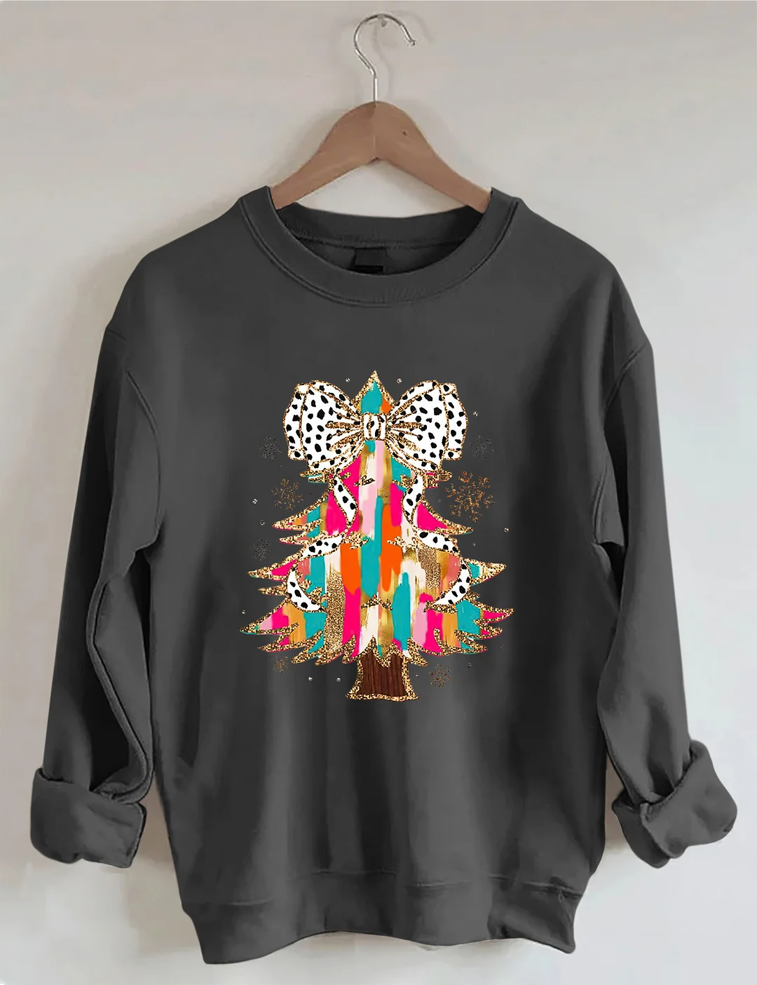 Coquette Glitter Christmas Tree Sweatshirt
