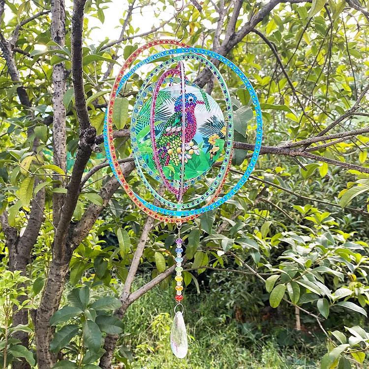 DIY Diamond Painting Double-sided Hanging Rotatable Wind Chime (GSP210)