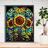 5D diy volle runde bohrer diamant malerei buntglas sonnenblume dekor (a7373)