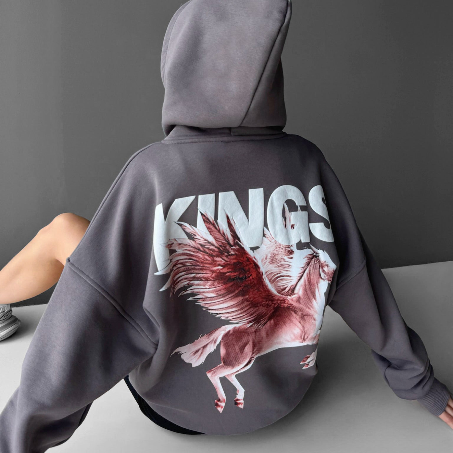 Oversize Women Kings Hoodie / [blueesa] /