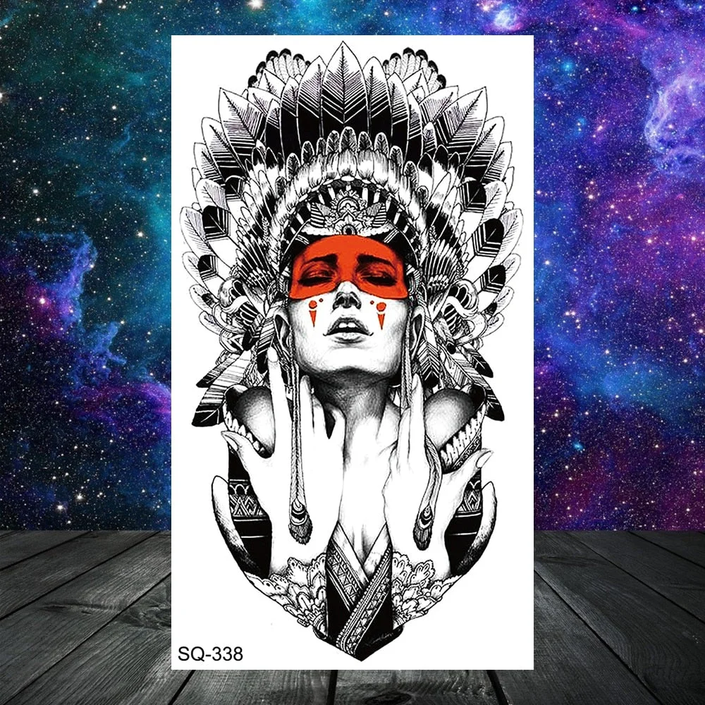 Small Skull Henna Feather Arrow Temporary Tattoos For Women Adult Kids Cross Scorpion Anchor Fake Tattoo Neck Arm Finger Tatoos