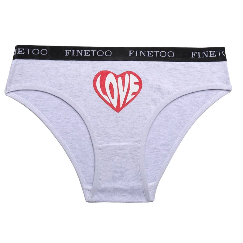 Front Heart Pattern Panties Women Cotton Underwear Sexy Briefs Panties Female Underpants Intimates Lingerie Ladies Cotton Pantys