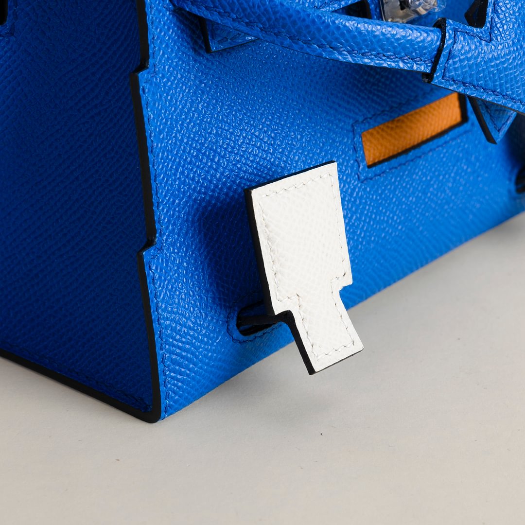 Kelly Doll Epsom 08 Bleu pale/76 Blue indigo  PHW