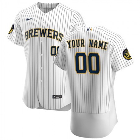 Men's Milwaukee Brewers Customized Stitched MLB Jersey 8PLY