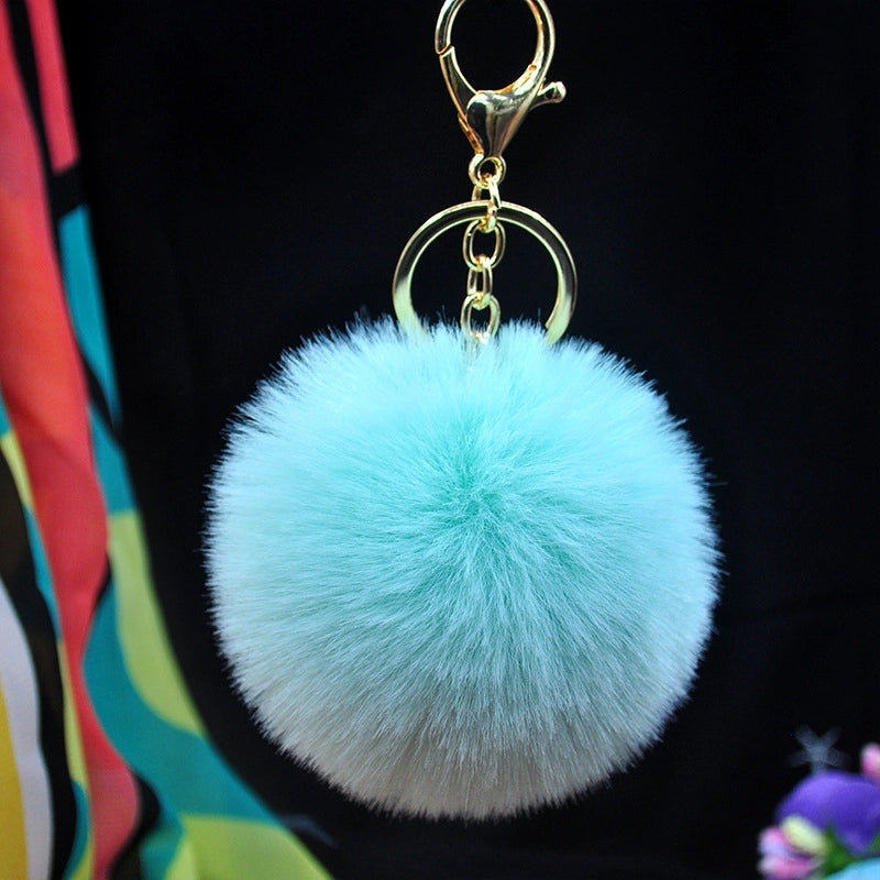 Cute Solid Color Alloy Cloth Women’s Keychain