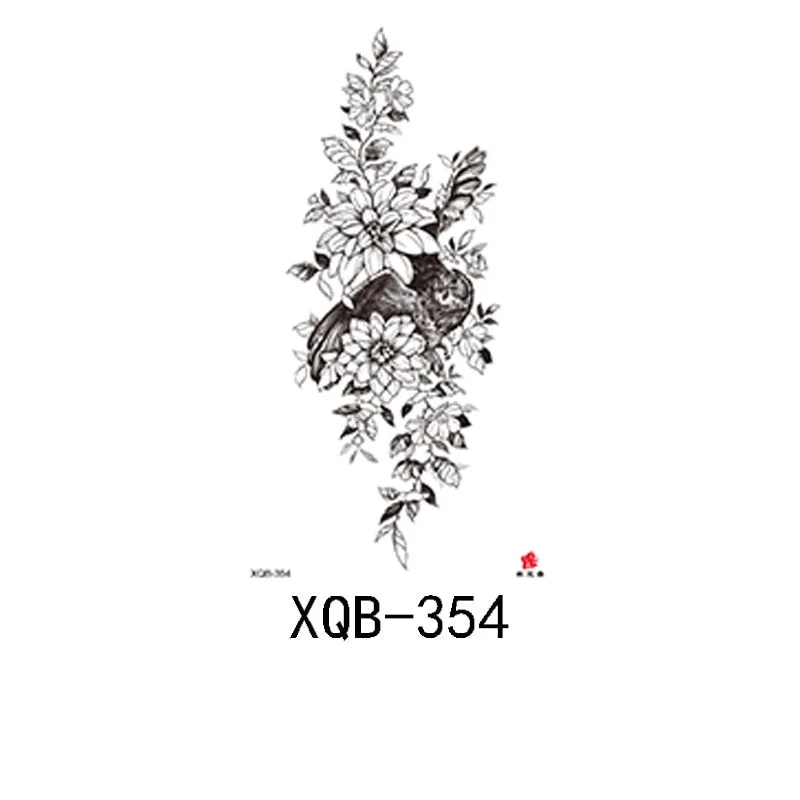 Small Full Arm Waterproof Tattoo Sticker Half Arm Arm Painted Flower Animal Arm Lasting European and American Tattoo Sticker