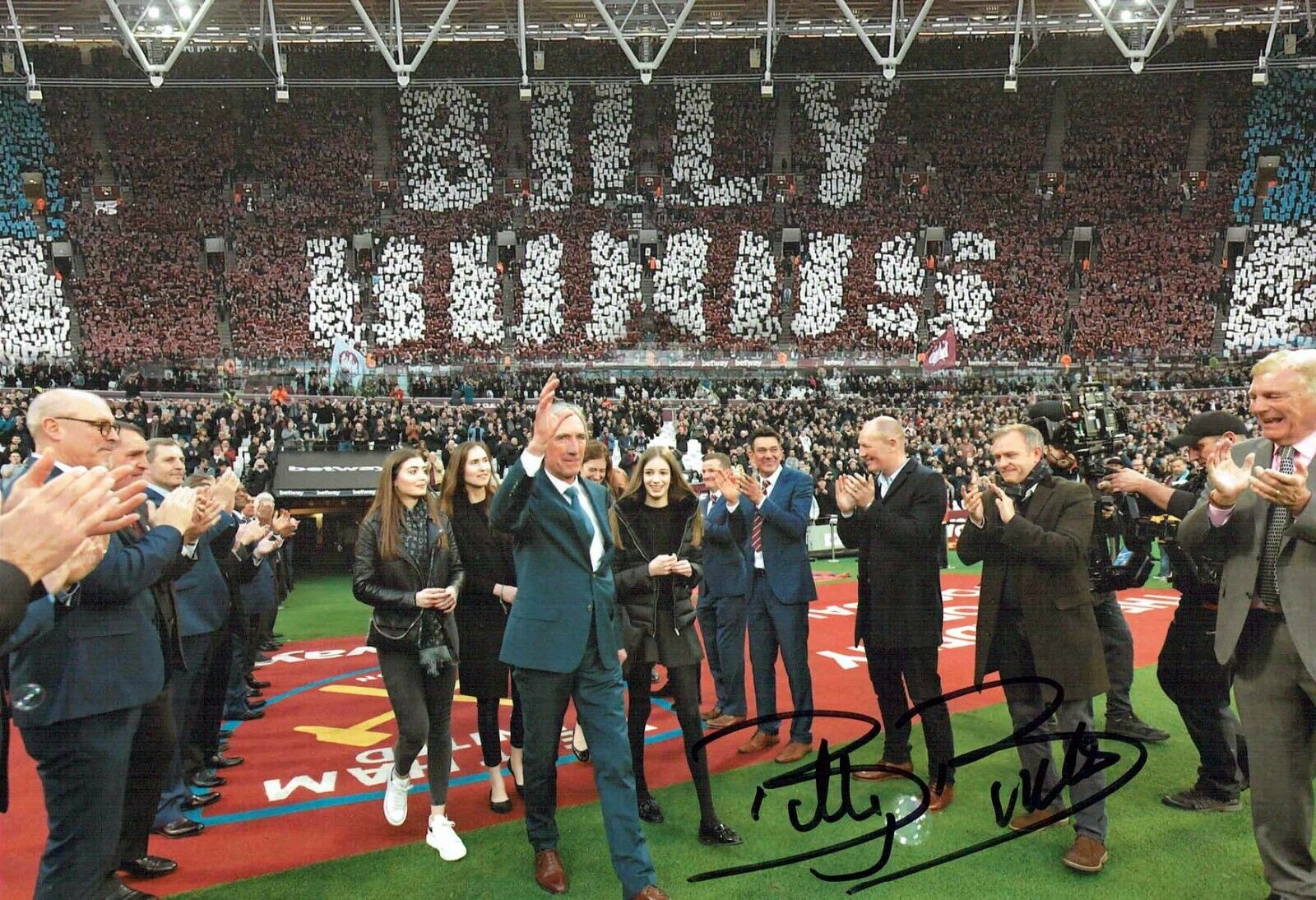 Billy BONDS Signed Autograph 12x8 West Ham United Legend Photo Poster painting E AFTAL COA