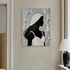 DIY Pearl Painting Girl with Frame for Home Wall Decor(30x40cm)