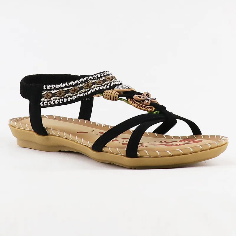 Summer Women Sandals Design holiday Casual Floral sandals for women Comfortable Non Slip Butterfly-knot Platform Sandals women