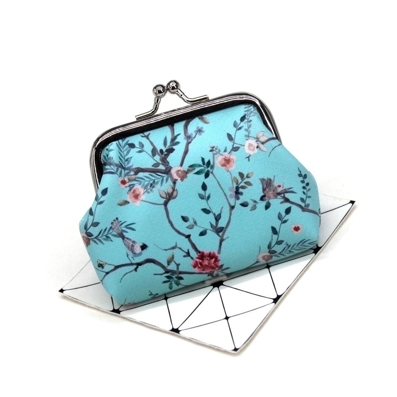 Women’s Flower Pu Leather Buckle Coin Purses