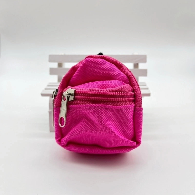 Cute Funny School Backpack Solid Color Nylon Unisex Keychain