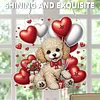Valentine Day 2D Flat DIY Diamond Art Pendant Diamond Painting Craft Set (Puppy)