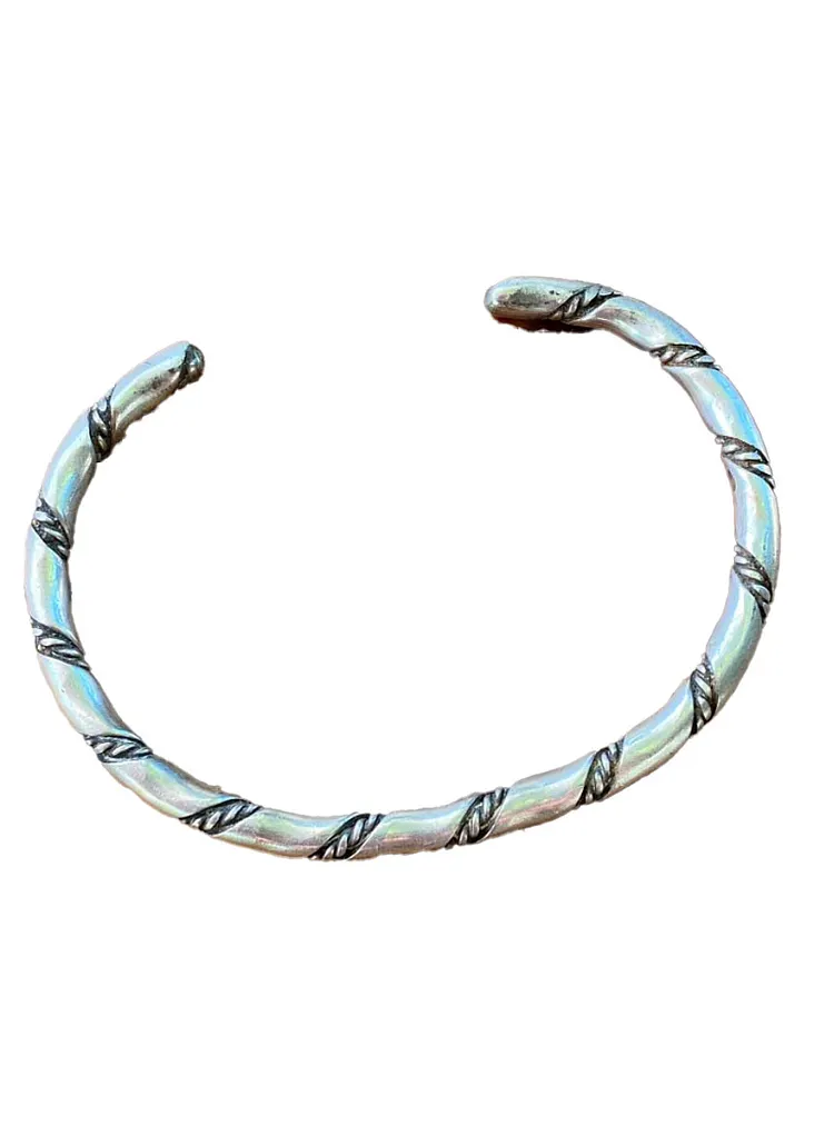 Old Twisted Sterling Silver Wire Stackable Cuff Bracelet