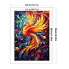 (US Only)Full Embroidery cotton Thread 9CT Printed Phoenix Cross Stitch Kit 60x88cm