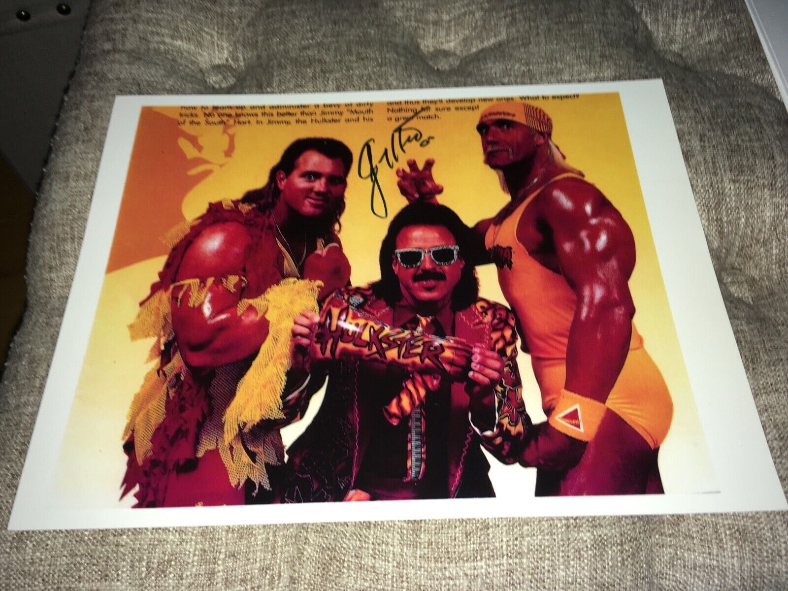 Jimmy Hart Mouth of the South WWF Wrestling Signed 8 1/2 x 11