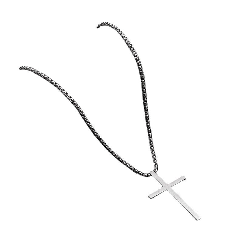 Hip-hop Cross Stainless Steel Polishing Plating Men’s Pendant Necklace