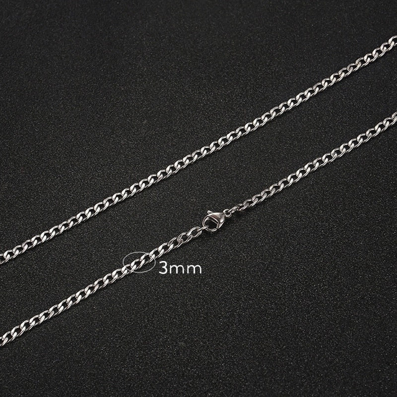 Hip-hop Solid Color Stainless Steel Men’s Necklace