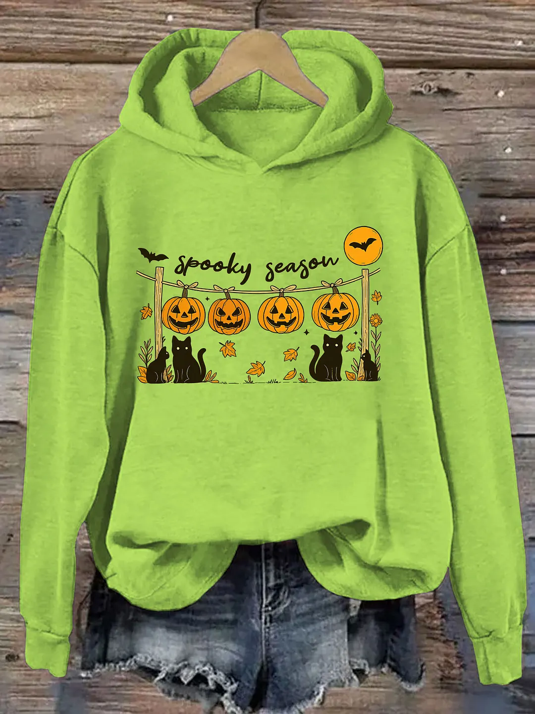 Spooky Season Pumpkin & Cat Hoodie