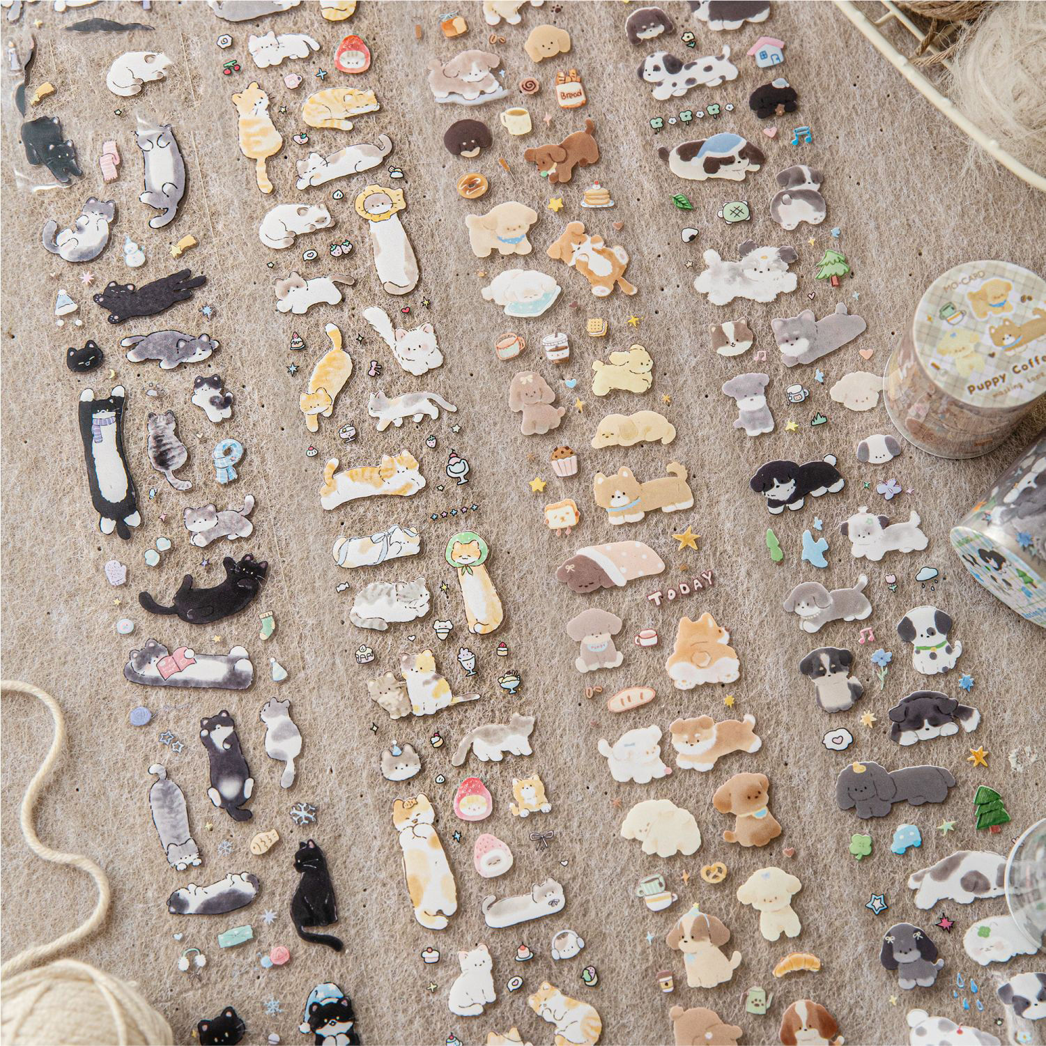 PET 테이프 - 고양이와 강아지 비즈니스 시리즈 카와이