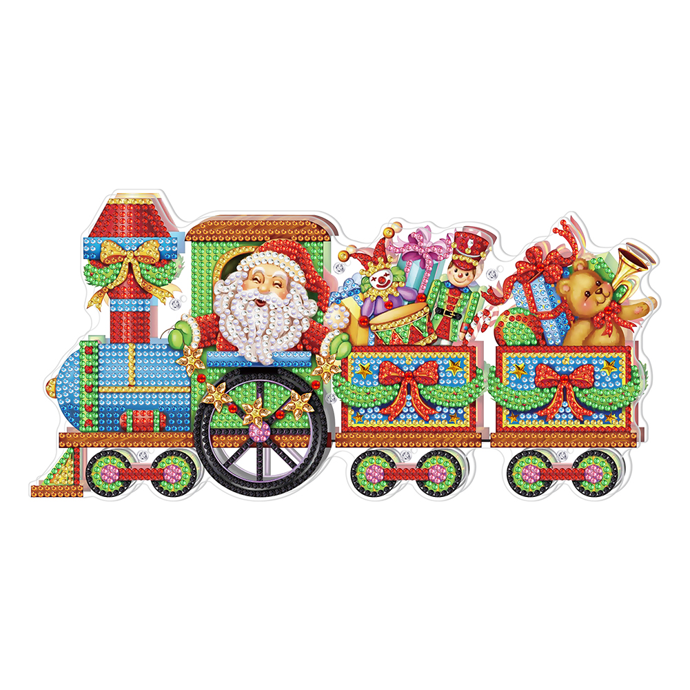 DIY Diamond Painting LED Lamp Christmas Train-Guru-buzz