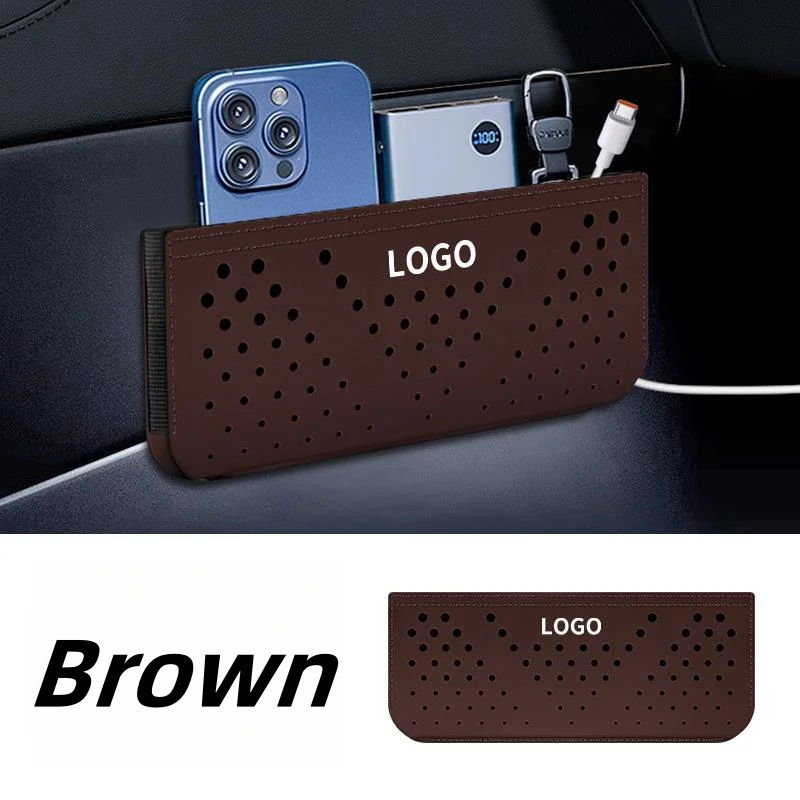 Car-mounted multi-functional side storage mesh pocket for bills, cards and mobile phone storage bag