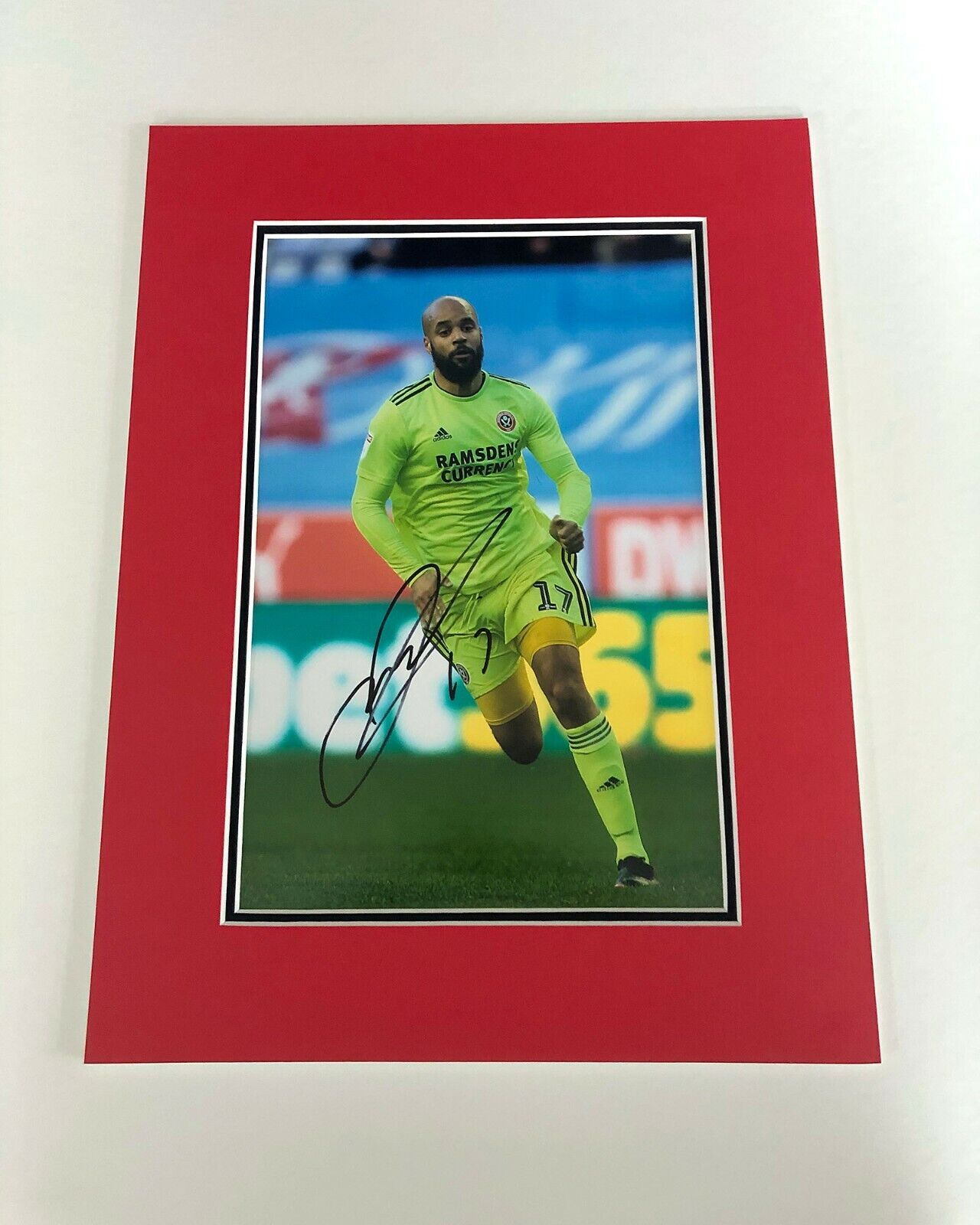 David McGoldrick SIGNED Photo Poster painting SUFC Mounted Display Sheffield United AFTAL COA