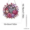 Hummingbird Welcome 5D DIY Diamond Painting Dots Pendant with Crystal Special Shape Rhinestone Diamond Art Window Hanging Ornament Single-Sided Drill 7.76x7.68inch for Home Garden Wall Door Decor