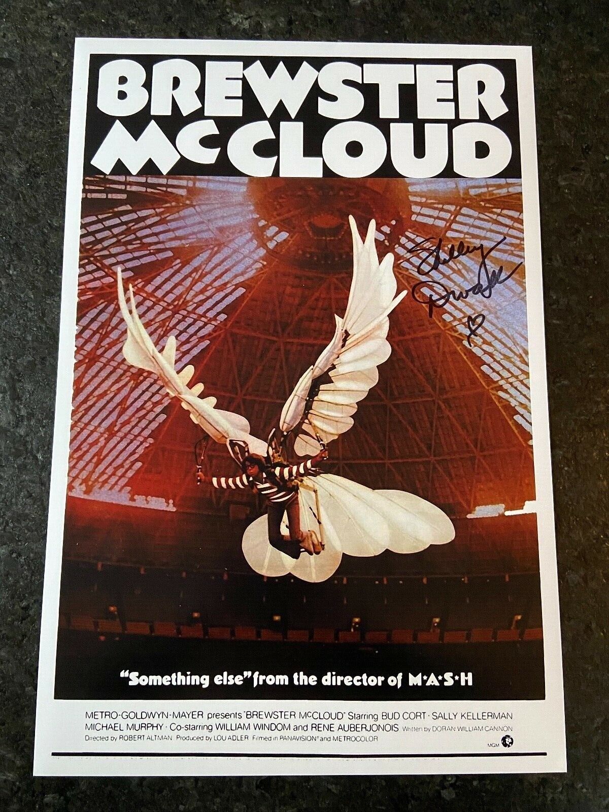 * SHELLEY DUVALL * signed 12x18 poster * BREWSTER MCCLOUD * PROOF * 2