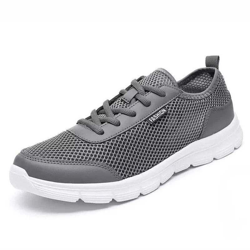 Plus Size 35-48 Breathable Mesh Running Shoes For Men Women Lightweight Walking Sports Shoes Lace-up Casual Shoes Lover Sneakers