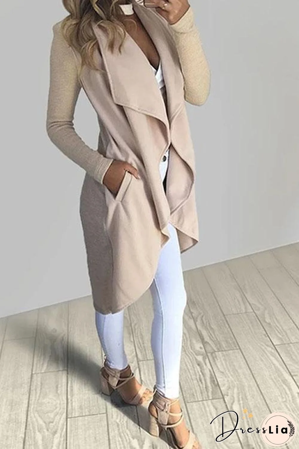 Long Big Lapel Wind Coat