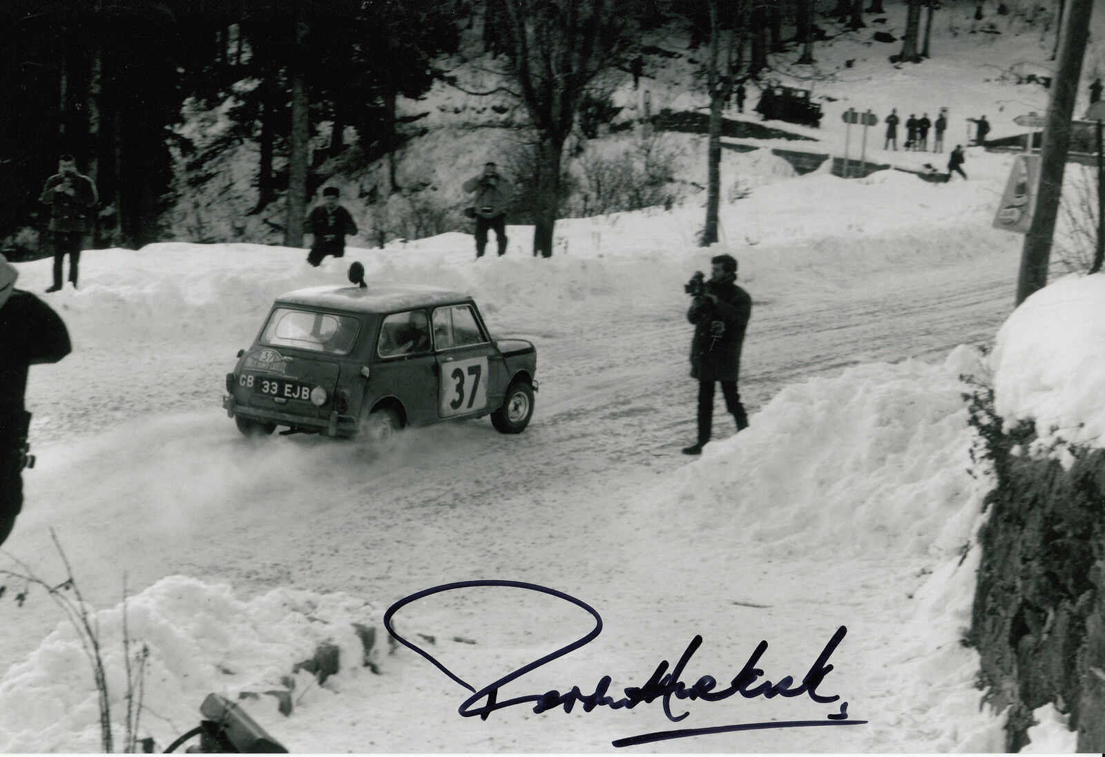 Paddy Hopkirk Hand Signed Mini-Cooper 12x8 Photo Poster painting 4.