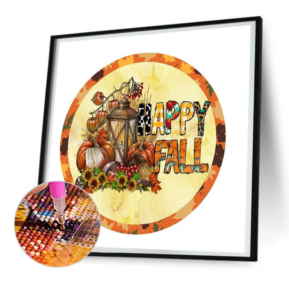 Diamond Painting - Full Round Drill - Fall Pumpkin(Canvas|30*30cm)